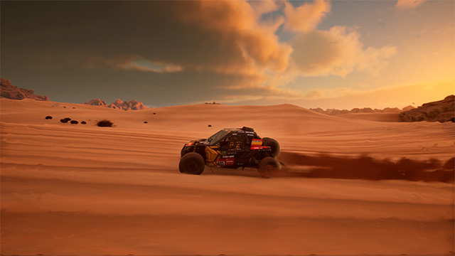 Dakar Desert Rally is a terrain racing game in the wild, extreme desert