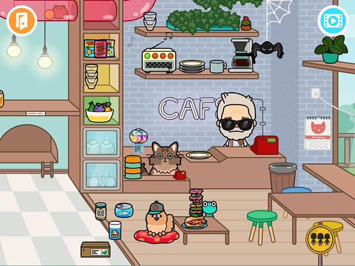 Người chơi có thể tạo ra thức ăn mới cho vật nuôi trong quán cà phê thú cưng