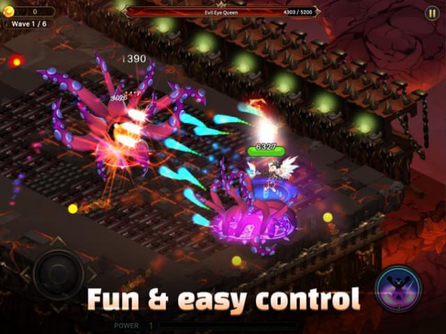 Easy and fun Angel Saga game control