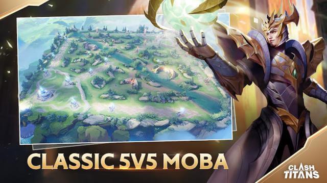 Join exciting 5v5 team wars in the MOBA Clash of Titans game