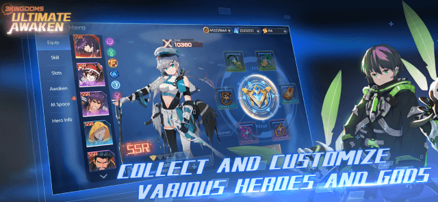 Collect and customize heroes, god of battle for you in 3K Ultimate Awaken