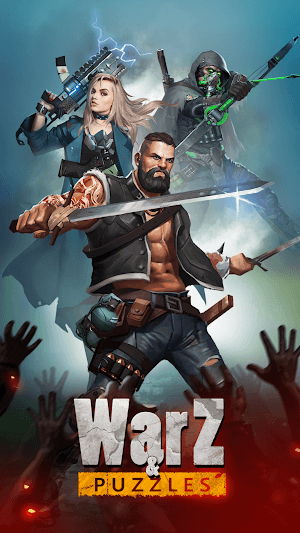 War Z and Puzzles is a match-3 zombie fighting game