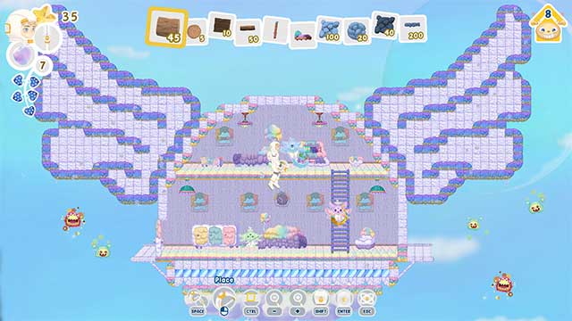 Collect materials to design cute houses