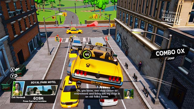 Drive a crazy taxi in New York City streets in Taxi Chaos game
