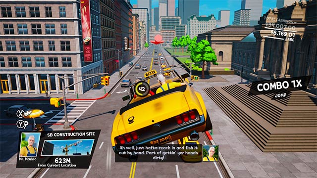 Destroy all obstacles, fly cars and more to pick up and drop off passengers on time