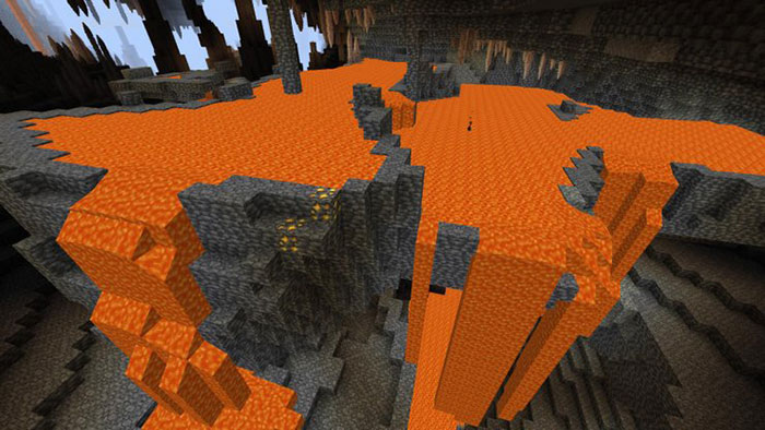 Tầng chứa nước chứa đầy dung nham trong Minecraft 1.18