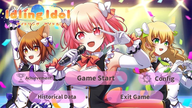 Idling Idol simulates the process of training a musical group new idol