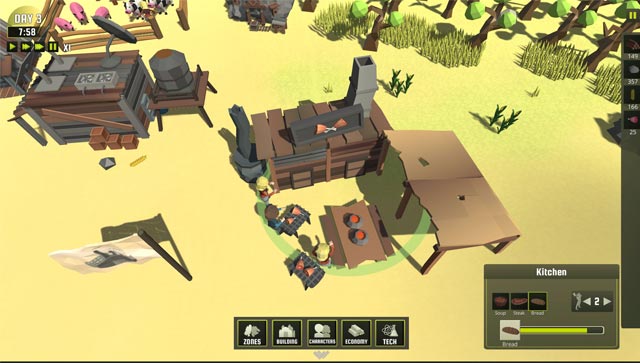 Build a new civilization and strive to maintain and develop it in the game Colony Simulator