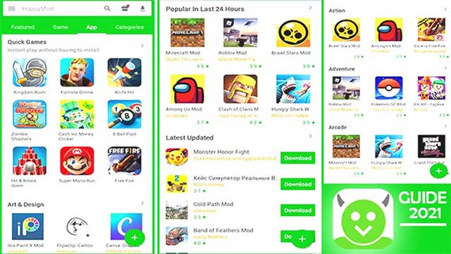 HappyMod cung cấp nhiều phiên bản mod của một game hoặc app