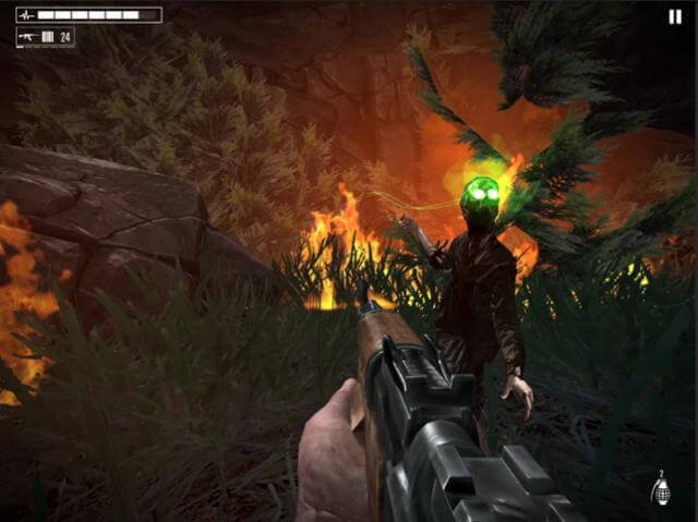You need escape from the zombie-infested forests in Burning Dead