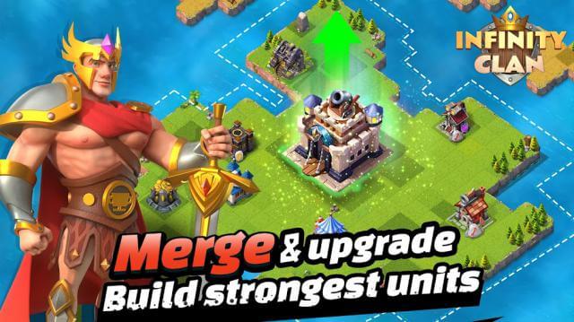 Merge and upgrade, build your strongest clan in Infinity Clan game
