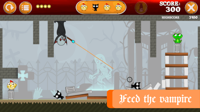 Become a vampire and cast magic to shoot animals in funny Mr Vampire game