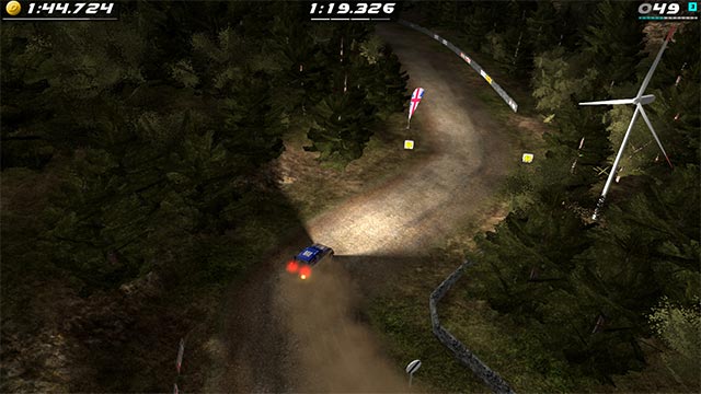 Playing Rush Rally Origin with a top-down perspective helps overview of all races