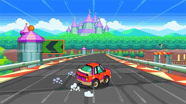 Victory Heat Rally is a colorful retro racing game