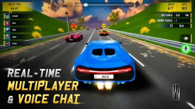 Real-time multiplayer racing with voice chat