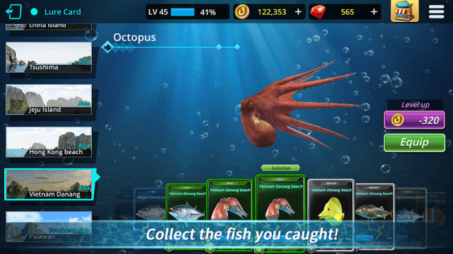 Collect hundreds of different fish