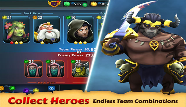 Collect heroes and make a variety of endings party combo