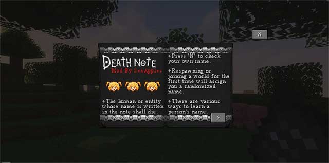 Death Note Mod 1.16.5 will add a Death Note. God) into Minecraft