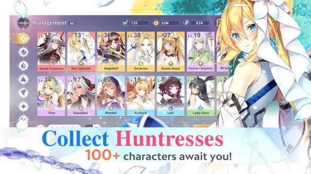 Over 100 beautiful heroines waiting for you to collect