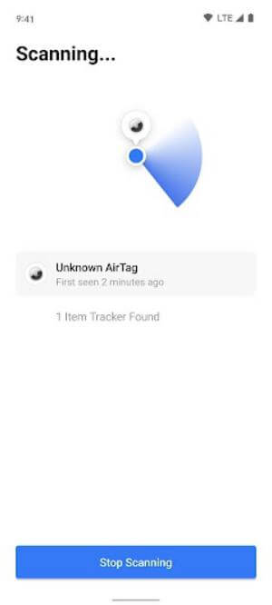 Scan for device track