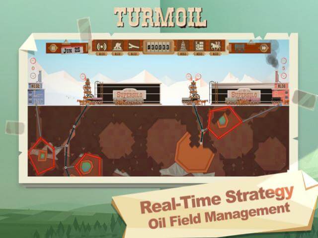 Turmoil is an exciting oil mining business simulation game