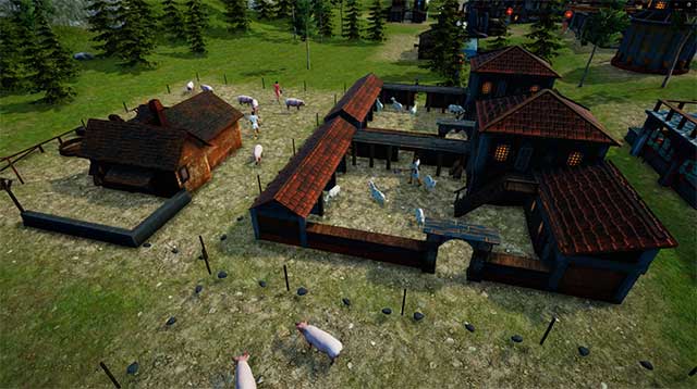 Gather resources to build houses and buildings