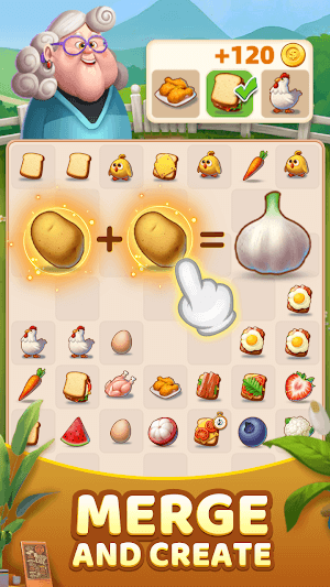 Merge and create valuable items in the game Chef Merge 