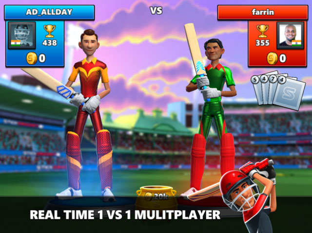 Join 1v1 cricket matches in Stick Cricket Live