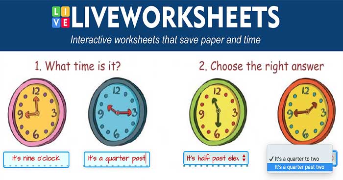 Liveworksheets is interactive worksheet generator for students