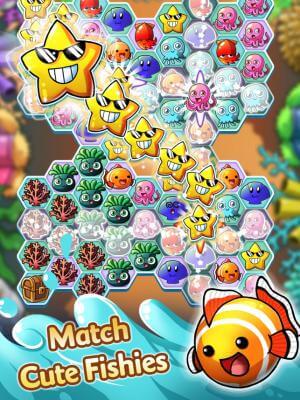 Match and match fishes cute in-game Ocean Blast 