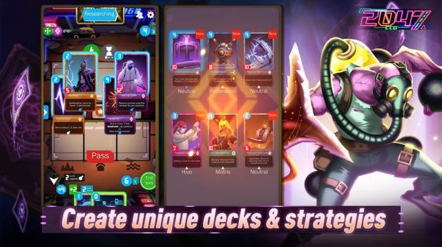 Create unique decks and strategies. 