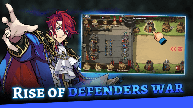 Rise Of The Defenders is a fascinating idle defense strategy game