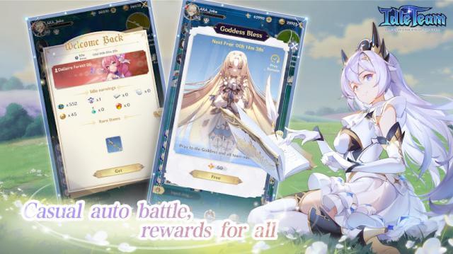 Auto-battle, get double rewards in the game Idle Team