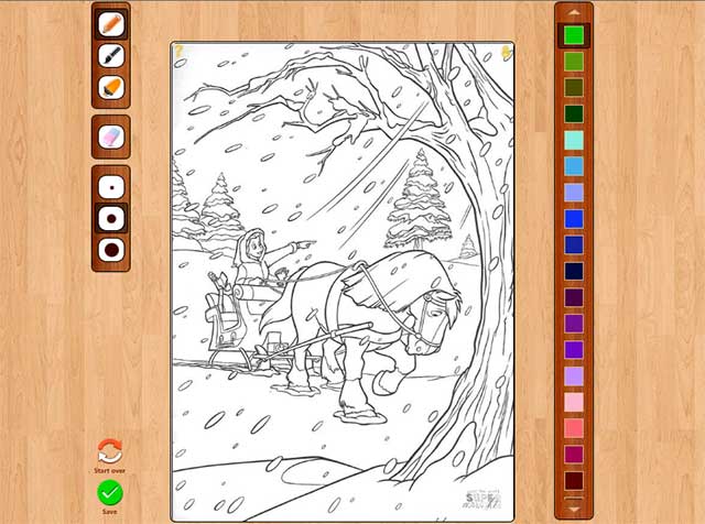 This site has 1 option Color Online for online coloring