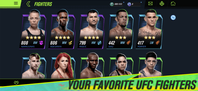 Choose your favorite fighters in the game EA SPORTS UFC 2 