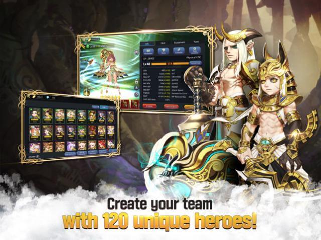 Create your team from 120 new hero in the game Legend of Pandonia 
