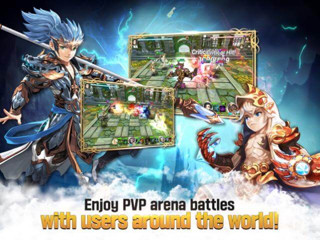 Enjoy PvP arena battles with gamers around the world