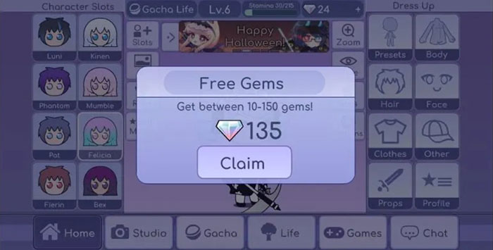 Gems are an important currency in Gacha Life that players need to collect and accumulate