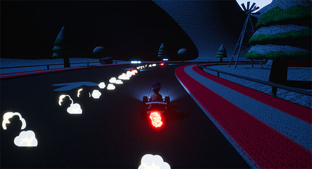 Conquer the series of obstacles on Dummy Kart's track. game