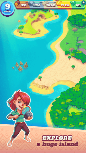 Explore the huge island in the game Tinker Island 2 