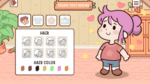 Select and customize your character in the game My Dear Farm