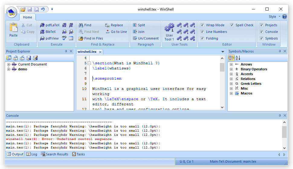 Giao diện lỗi winshell