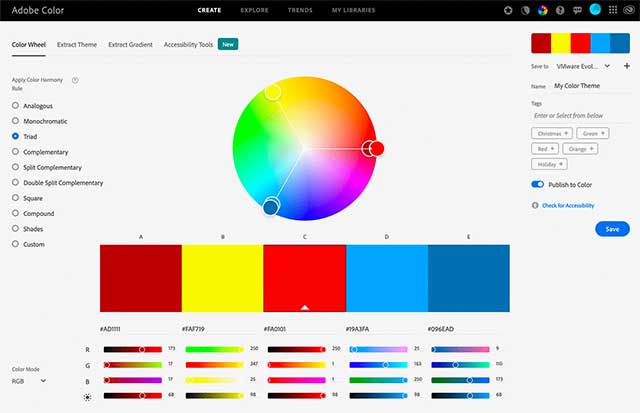  Color helps you create and edit themes with up to ten colors 
