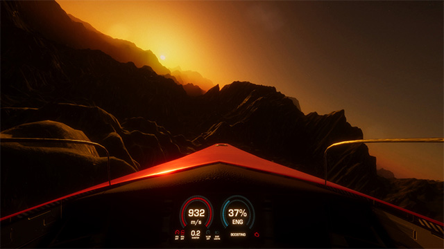  Fly Dangerous simulates a high-speed airplane racing experience in the vast sky