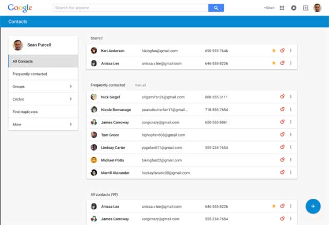 Google Contacts is a commonly used contact management tool