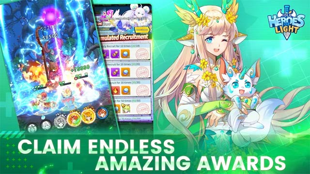 Chơi game Idle Heroes of Light trên máy tính và nhận thưởng mỗi ngày