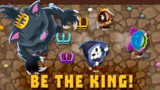 Become the biggest, most powerful king in the arena