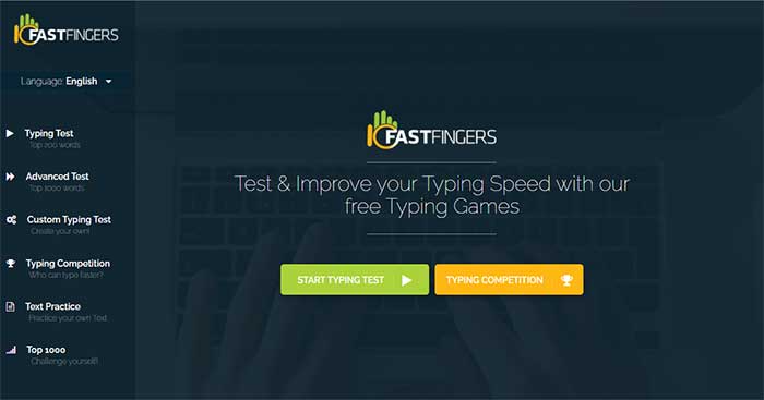 10fastfingers is a website to test and speed up your typing
