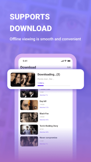 Support downloading movies for offline viewing