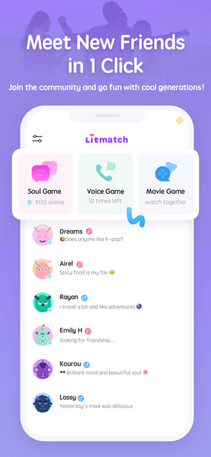 Litmatch for you meet new friends with just 1 touch
